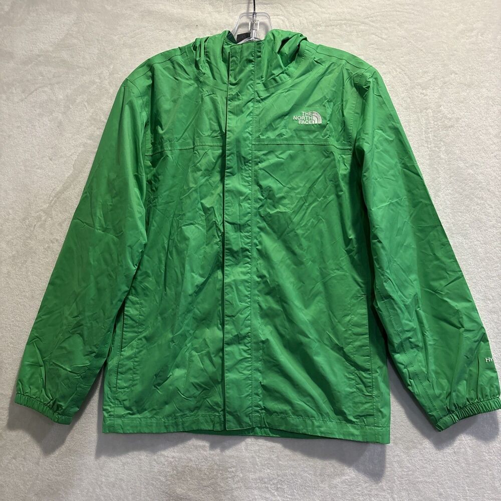 THE NORTH FACE Green Nylon HyVENT RAIN JACKET Windbreaker Coat YOUTH Girl's XL
